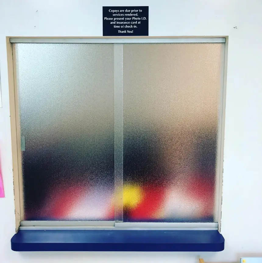 Frosted glass entry door