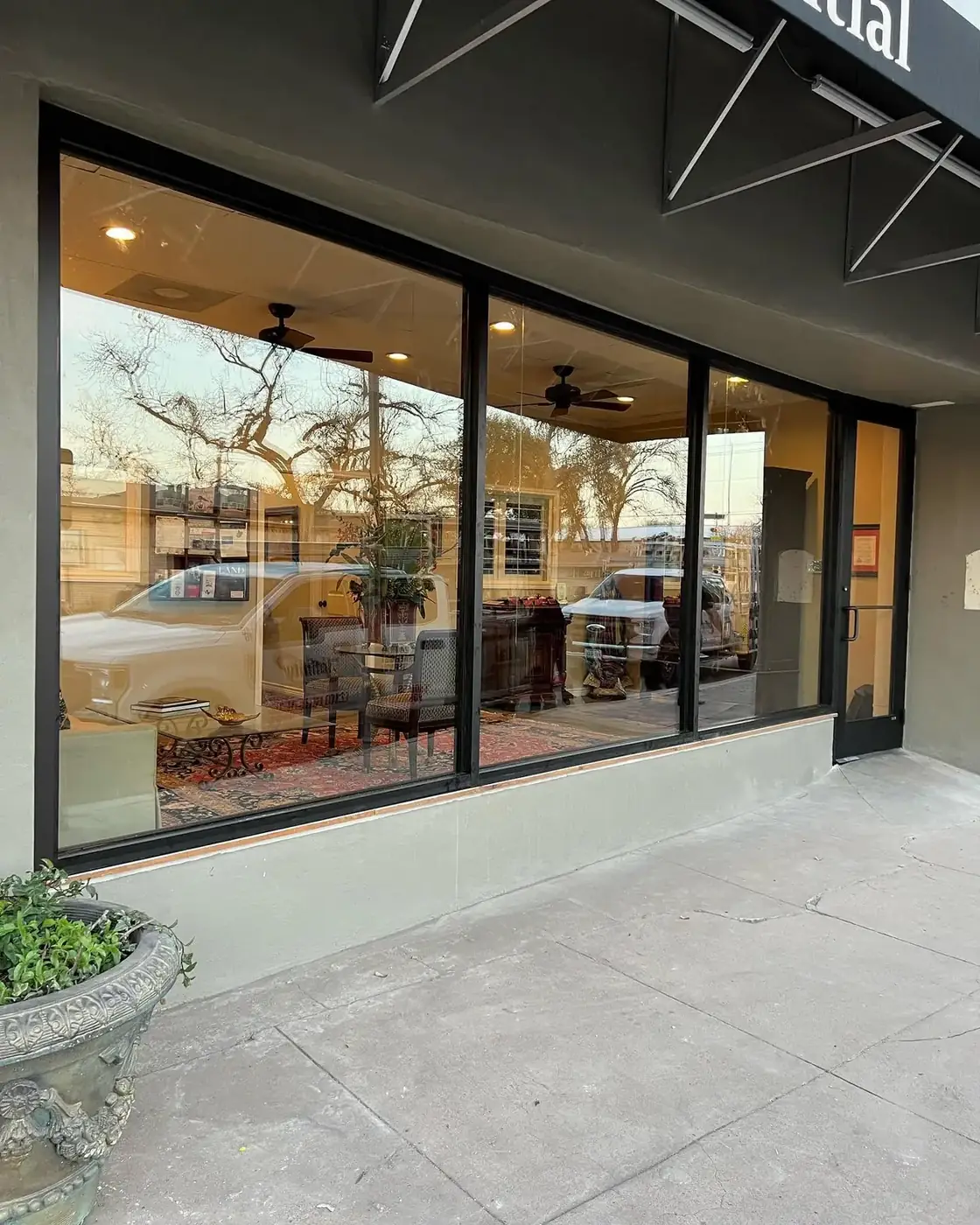 Riata Realty entry and window line